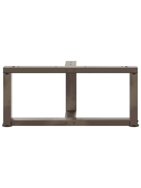 Sohvapöydän jalat t-muotoiset 2 kpl musta 70x25x(30-31) cm teräs