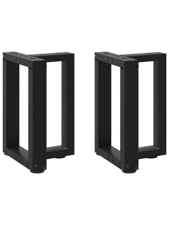 Sohvapöydän jalat t-muotoiset 2 kpl musta 28x25x(42-43) cm teräs
