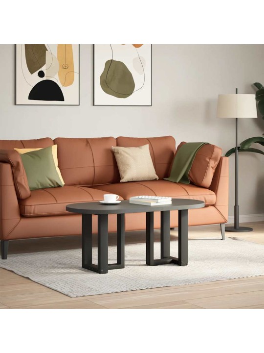 Sohvapöydän jalat t-muotoiset 2 kpl musta 28x25x(42-43) cm teräs