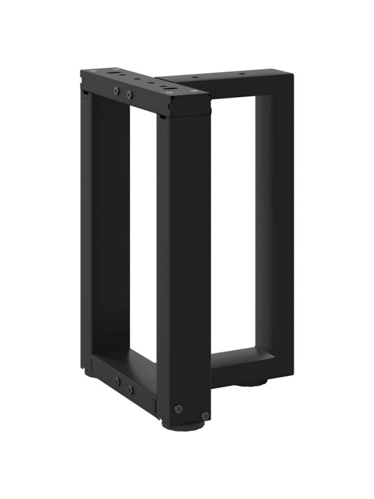 Sohvapöydän jalat t-muotoiset 2 kpl musta 28x25x(42-43) cm teräs