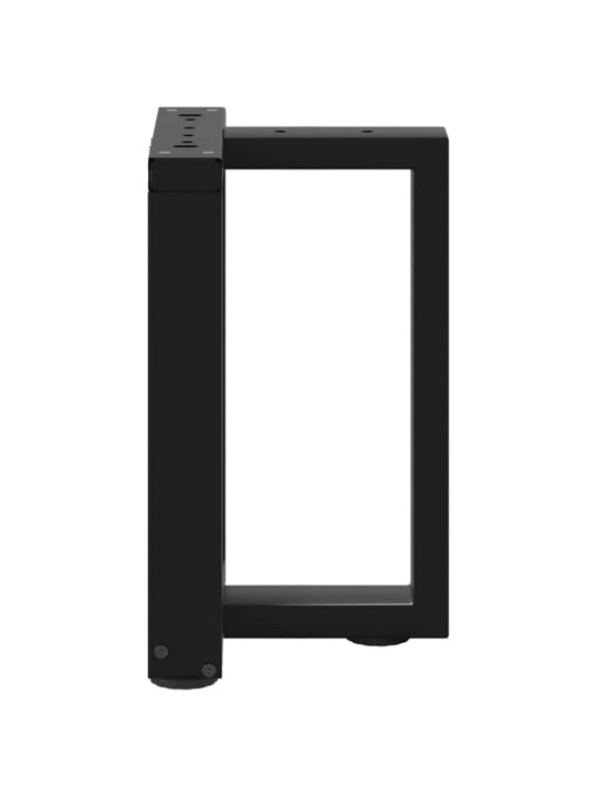 Sohvapöydän jalat t-muotoiset 2 kpl musta 28x25x(42-43) cm teräs
