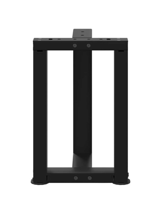 Sohvapöydän jalat t-muotoiset 2 kpl musta 28x25x(42-43) cm teräs