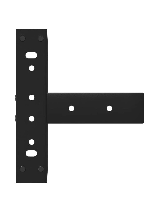 Sohvapöydän jalat t-muotoiset 2 kpl musta 28x25x(42-43) cm teräs