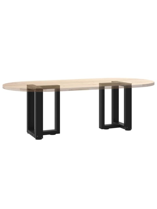 Sohvapöydän jalat t-muotoiset 2 kpl musta 28x25x(42-43) cm teräs