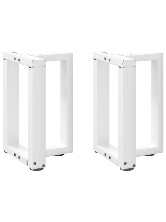 Sohvapöydän jalat t-muotoiset 2 kpl valkoinen 28x25x(42-43) cm teräs