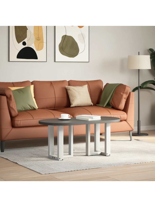 Sohvapöydän jalat t-muotoiset 2 kpl valkoinen 28x25x(42-43) cm teräs