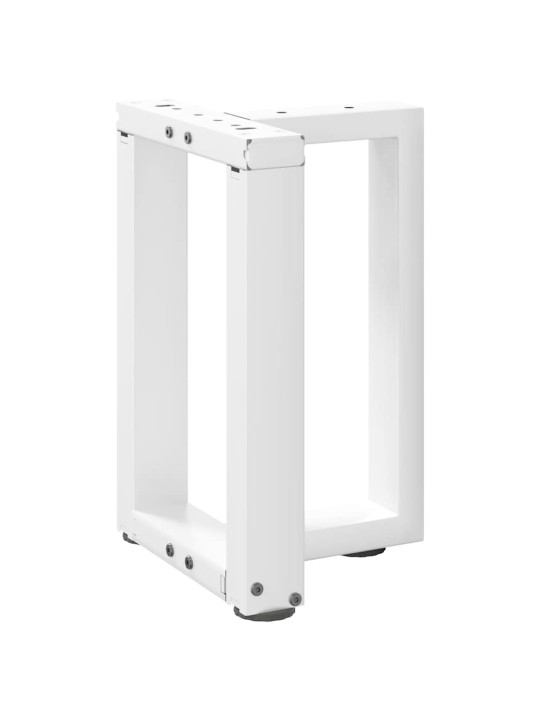 Sohvapöydän jalat t-muotoiset 2 kpl valkoinen 28x25x(42-43) cm teräs