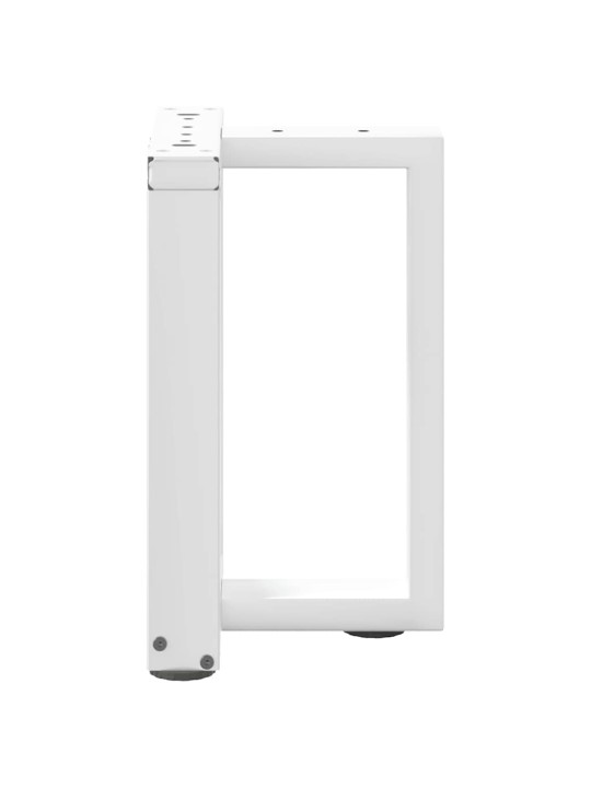 Sohvapöydän jalat t-muotoiset 2 kpl valkoinen 28x25x(42-43) cm teräs