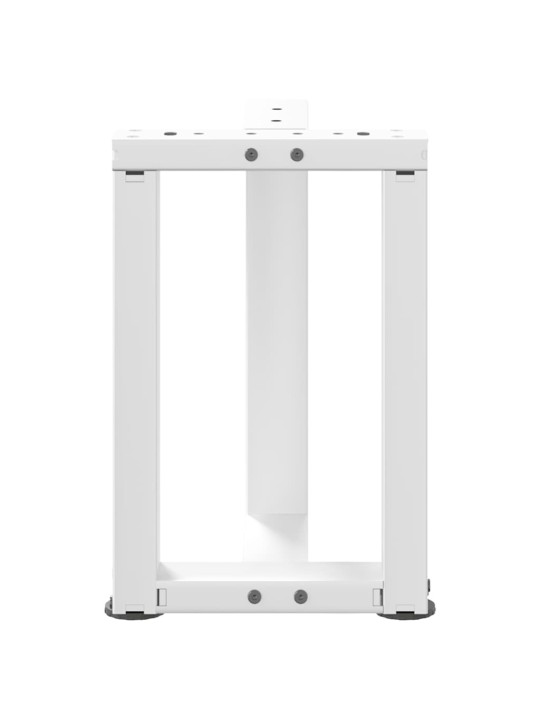 Sohvapöydän jalat t-muotoiset 2 kpl valkoinen 28x25x(42-43) cm teräs