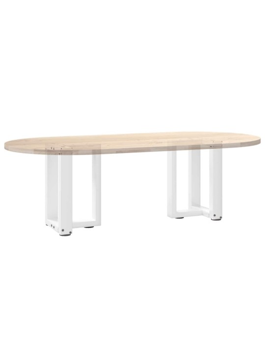 Sohvapöydän jalat t-muotoiset 2 kpl valkoinen 28x25x(42-43) cm teräs