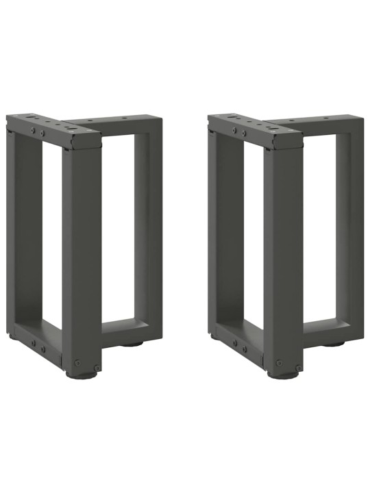 Sohvapöydän jalat t-muotoiset 2 kpl antrasiitti 28x25x(42-43) cm teräs