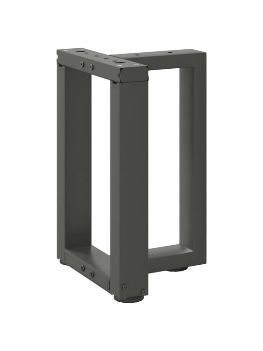 Sohvapöydän jalat t-muotoiset 2 kpl antrasiitti 28x25x(42-43) cm teräs
