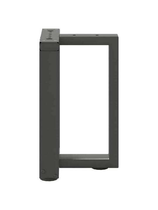 Sohvapöydän jalat t-muotoiset 2 kpl antrasiitti 28x25x(42-43) cm teräs