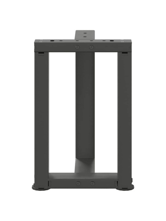 Sohvapöydän jalat t-muotoiset 2 kpl antrasiitti 28x25x(42-43) cm teräs