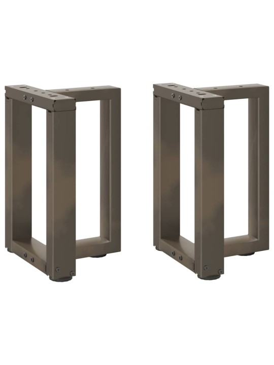 Sohvapöydän jalat t-muotoiset 2 kpl musta 28x25x(42-43) cm teräs