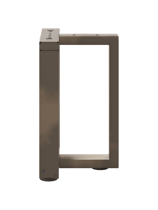 Sohvapöydän jalat t-muotoiset 2 kpl musta 28x25x(42-43) cm teräs