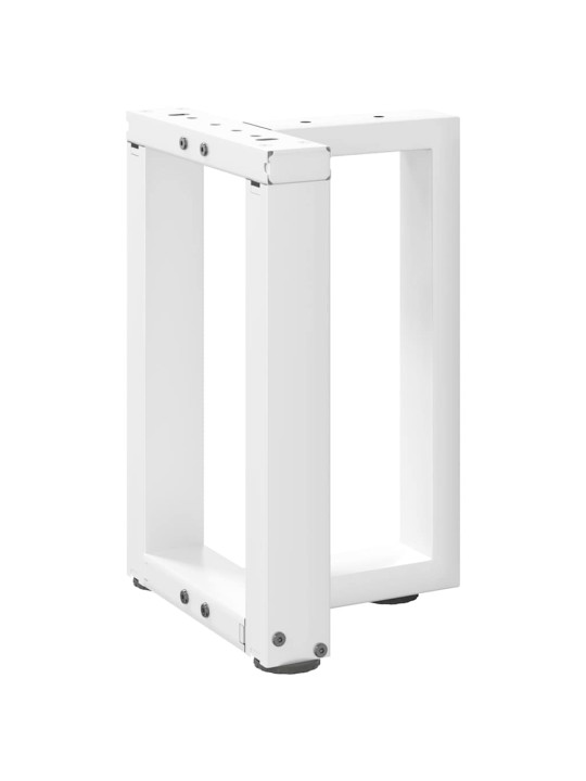 Sohvapöydän jalat t-muotoiset 2 kpl valkoinen 38x25x(42-43) cm teräs