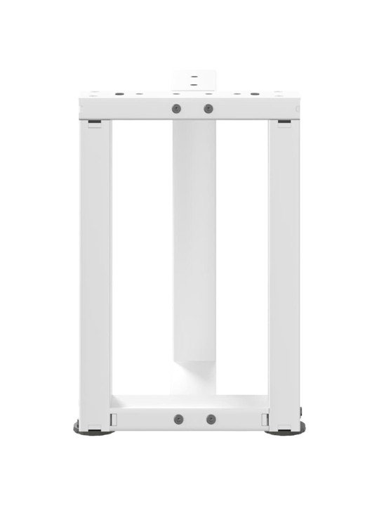 Sohvapöydän jalat t-muotoiset 2 kpl valkoinen 38x25x(42-43) cm teräs