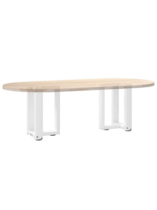 Sohvapöydän jalat t-muotoiset 2 kpl valkoinen 38x25x(42-43) cm teräs
