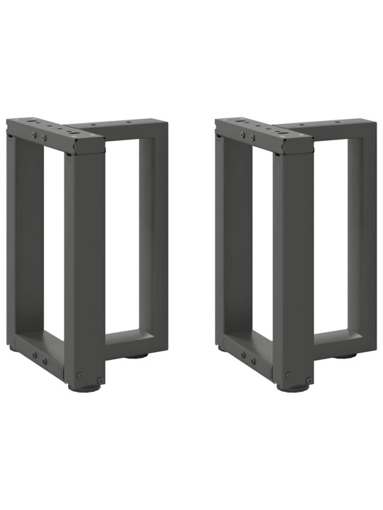 Sohvapöydän jalat t-muotoiset 2 kpl antrasiitti 38x25x(42-43) cm teräs