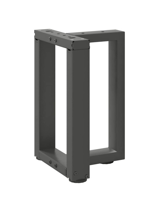 Sohvapöydän jalat t-muotoiset 2 kpl antrasiitti 38x25x(42-43) cm teräs
