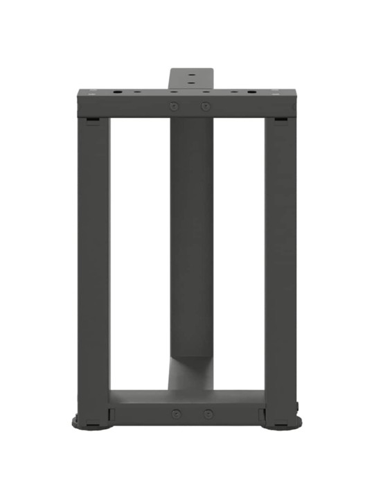 Sohvapöydän jalat t-muotoiset 2 kpl antrasiitti 38x25x(42-43) cm teräs