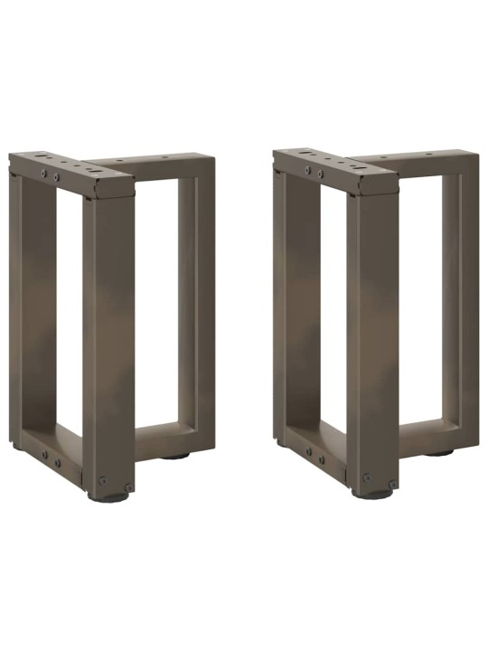 Sohvapöydän jalat t-muotoiset 2 kpl musta 38x25x(42-43) cm teräs