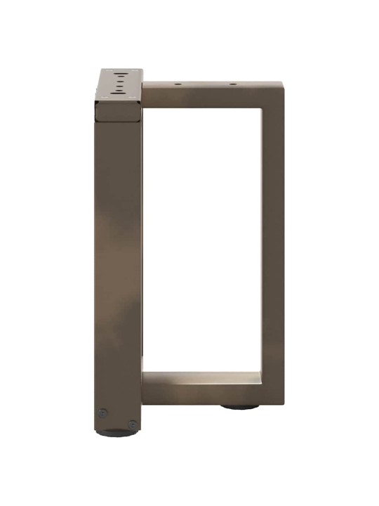 Sohvapöydän jalat t-muotoiset 2 kpl musta 38x25x(42-43) cm teräs