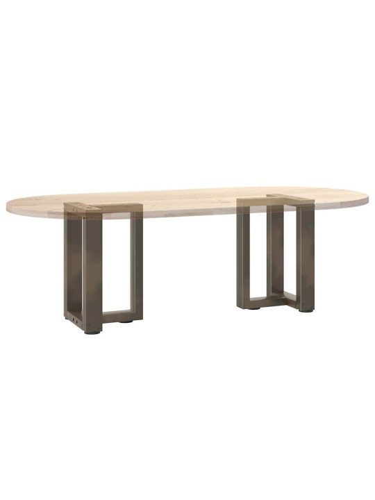 Sohvapöydän jalat t-muotoiset 2 kpl musta 38x25x(42-43) cm teräs