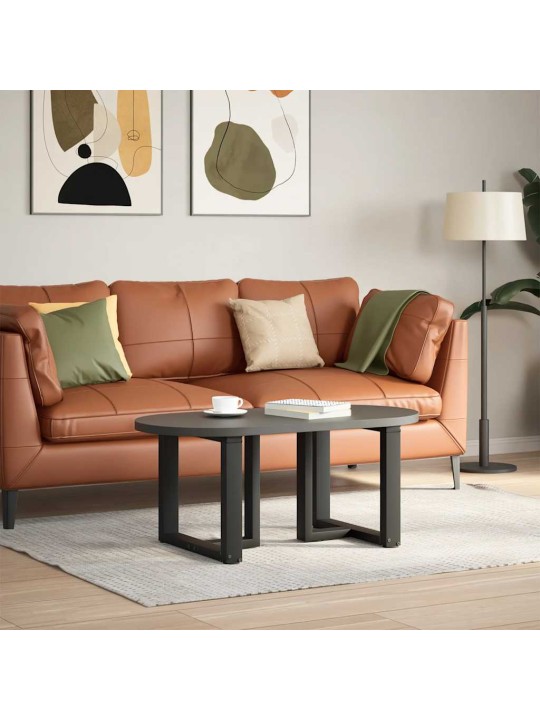 Sohvapöydän jalat t-muotoiset 2 kpl musta 50x25x(42-43) cm teräs