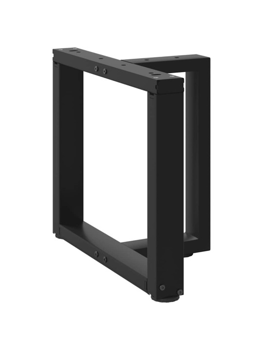 Sohvapöydän jalat t-muotoiset 2 kpl musta 50x25x(42-43) cm teräs