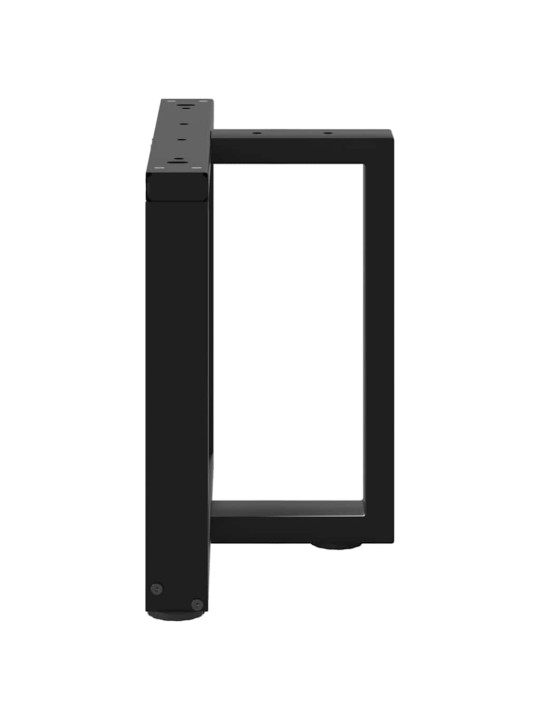 Sohvapöydän jalat t-muotoiset 2 kpl musta 50x25x(42-43) cm teräs