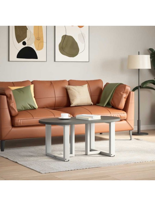 Sohvapöydän jalat t-muotoiset 2 kpl valkoinen 50x25x(42-43) cm teräs