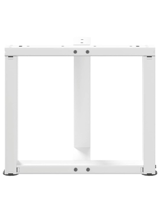Sohvapöydän jalat t-muotoiset 2 kpl valkoinen 50x25x(42-43) cm teräs