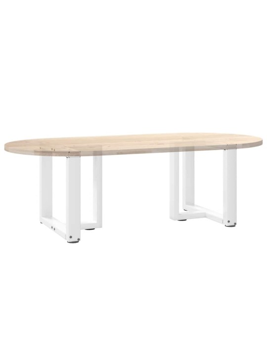 Sohvapöydän jalat t-muotoiset 2 kpl valkoinen 50x25x(42-43) cm teräs