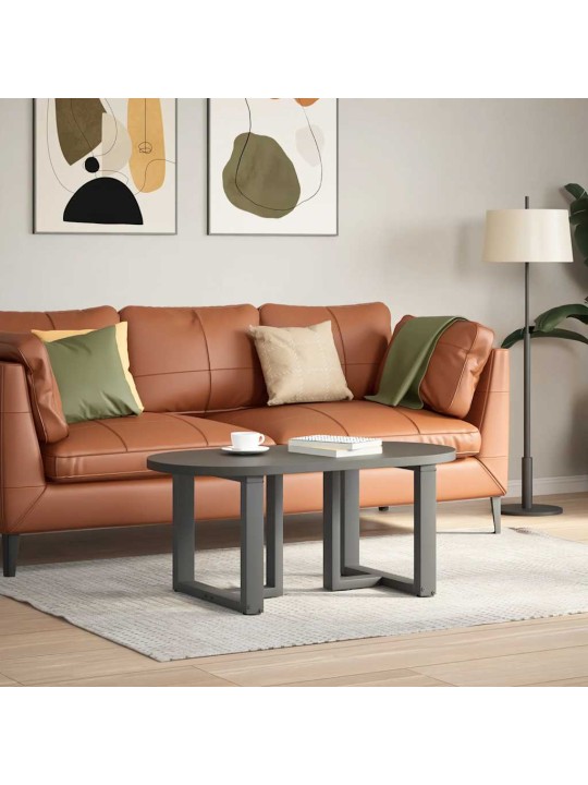 Sohvapöydän jalat t-muotoiset 2 kpl antrasiitti 50x25x(42-43) cm teräs
