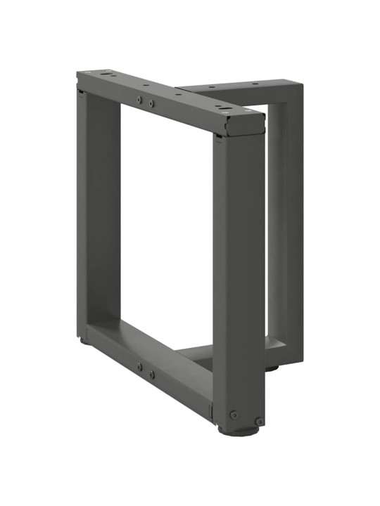 Sohvapöydän jalat t-muotoiset 2 kpl antrasiitti 50x25x(42-43) cm teräs