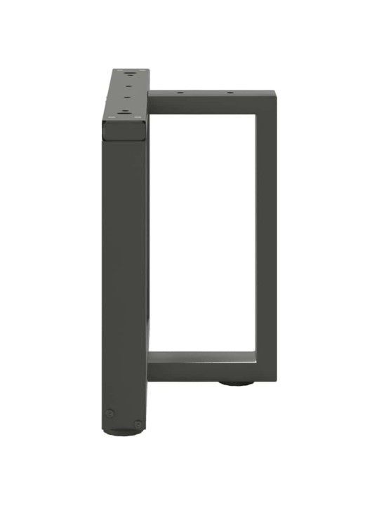 Sohvapöydän jalat t-muotoiset 2 kpl antrasiitti 50x25x(42-43) cm teräs