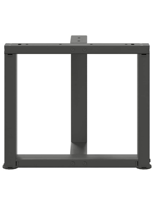 Sohvapöydän jalat t-muotoiset 2 kpl antrasiitti 50x25x(42-43) cm teräs