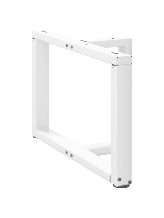 Sohvapöydän jalat t-muotoiset 2 kpl valkoinen 60x25x(42-43) cm teräs