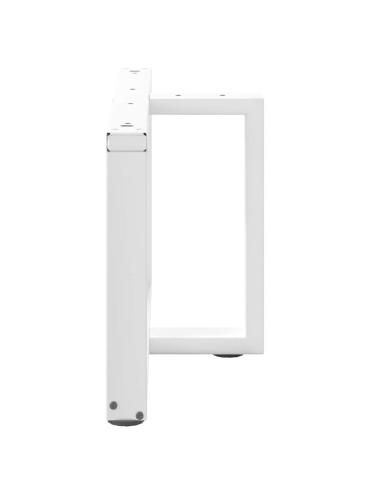 Sohvapöydän jalat t-muotoiset 2 kpl valkoinen 60x25x(42-43) cm teräs