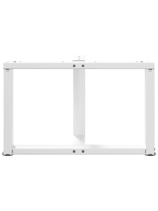 Sohvapöydän jalat t-muotoiset 2 kpl valkoinen 60x25x(42-43) cm teräs