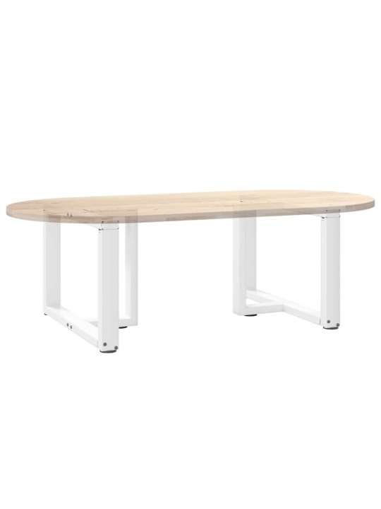 Sohvapöydän jalat t-muotoiset 2 kpl valkoinen 60x25x(42-43) cm teräs