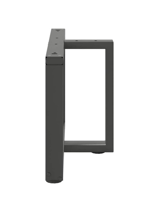 Sohvapöydän jalat t-muotoiset 2 kpl antrasiitti 60x25x(42-43) cm teräs