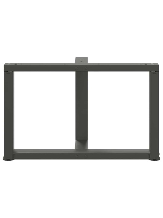 Sohvapöydän jalat t-muotoiset 2 kpl antrasiitti 60x25x(42-43) cm teräs