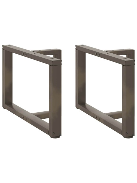 Sohvapöydän jalat t-muotoiset 2 kpl musta 60x25x(42-43) cm teräs