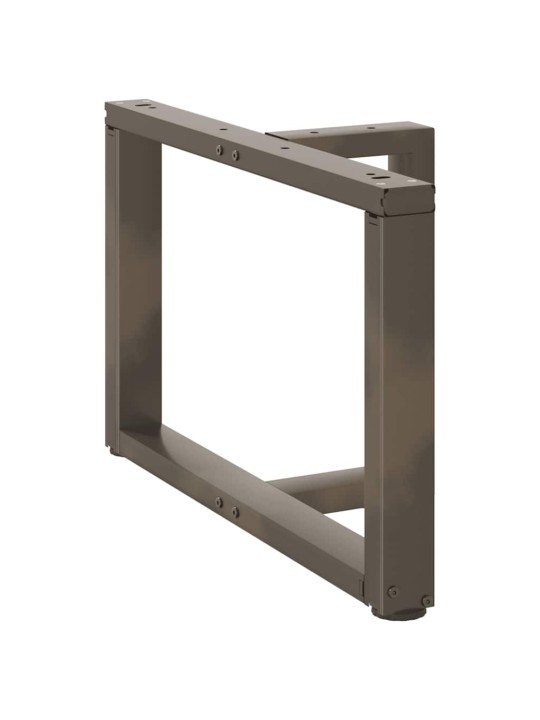 Sohvapöydän jalat t-muotoiset 2 kpl musta 60x25x(42-43) cm teräs