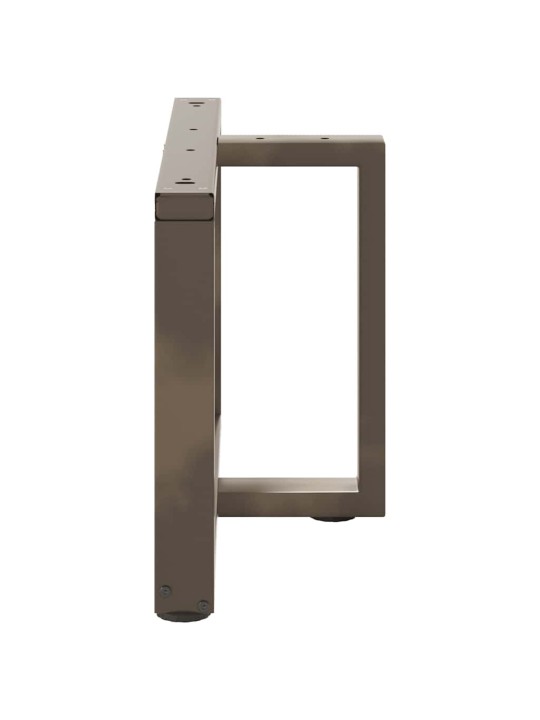 Sohvapöydän jalat t-muotoiset 2 kpl musta 60x25x(42-43) cm teräs
