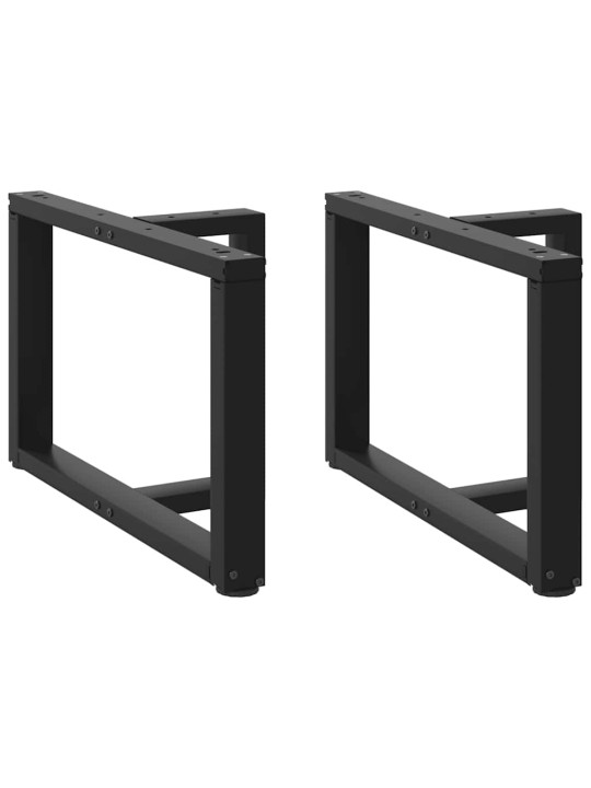 Sohvapöydän jalat t-muotoiset 2 kpl musta 70x25x(42-43) cm teräs