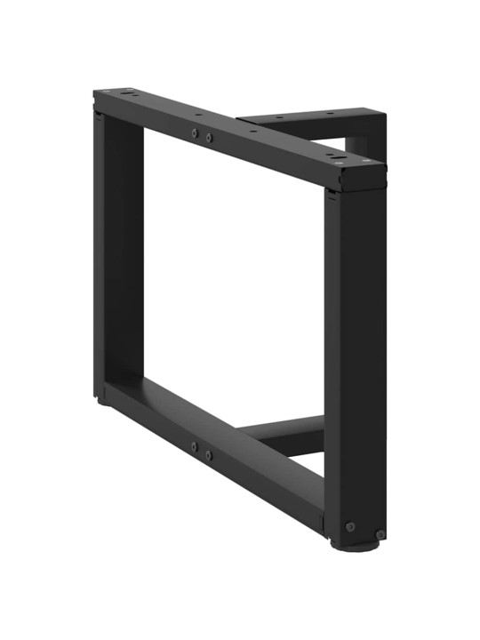 Sohvapöydän jalat t-muotoiset 2 kpl musta 70x25x(42-43) cm teräs